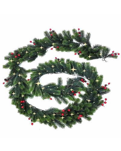 Lumineo Imperial LED Christmas Garland, Warm White, 6.1 m, 270 Lights
